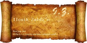 Ilcsik Zalán névjegykártya